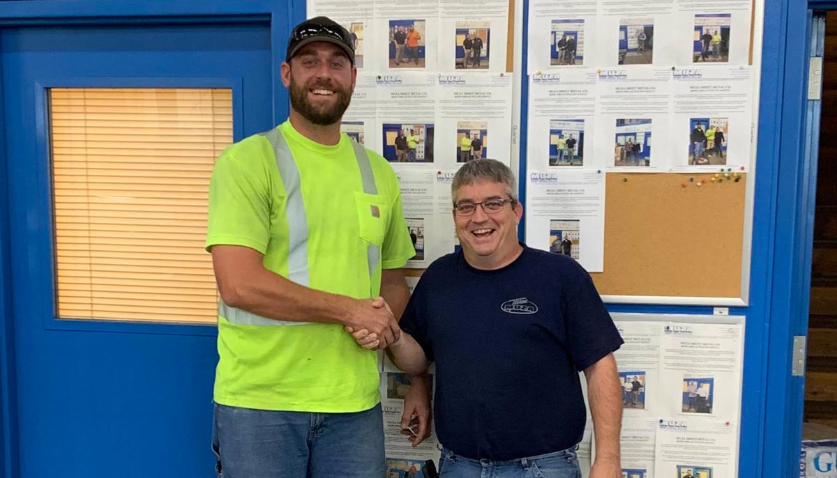 Tyler Auclair (Journeyman) and Mark Lantagne (Shop Manager)