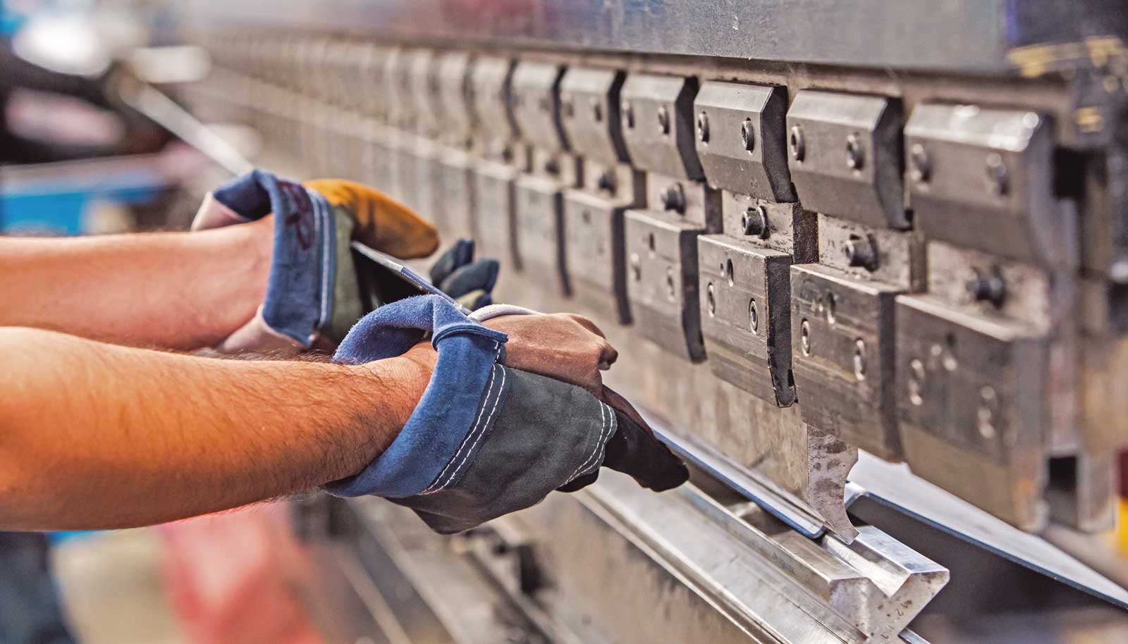 Sheet metal bending in factory