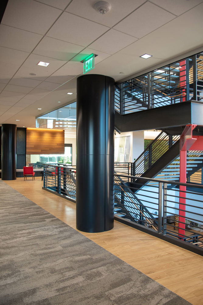 interior with covered column